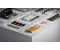 „Nuphy Nuphy“ – „NuFolio V3“, skirtas „Air75 V2“ – 2 viename klaviatūros dėklas ir stovas, nostalgiškos rudos spalvos