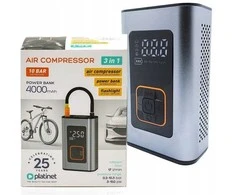 Automobilinis oro kompresorius Platinet 3in1 (4000mAh 10Bar)