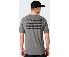 Oakley Marškinėliai Oakley SI Flag ATHLETIC HEATHER Pilkas
