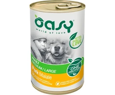 Šunų maistas - Oasy One Protein Adult Medium/Large Pork Wet 400g