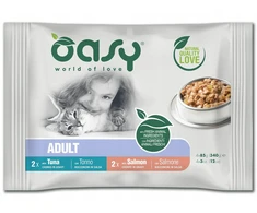 OASY Chunks in gravy Multipack žuvis selection – šlapias kačių maistas – 4x85g