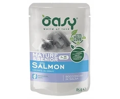 Maisto produktai - Oasy Chunks in Gravy Mature &amp; Senior lašiša 85g