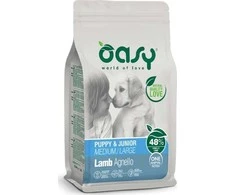 Šunų maistas - Oasy One Animal Protein Puppy &amp; Junior ėriena 12kg