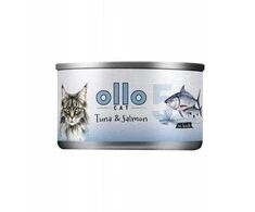 Oasy OLLO Cat nr 11 Tuna & lašiša in broth – šlapias kačių maistas – 70g