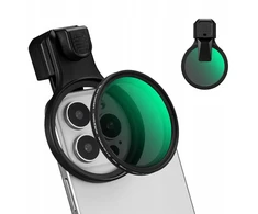 K+F Objektyvas, lęšis, filtras, pilkas ND2–ND32, skirtas išmaniesiems telefonams, 58 mm, su spaustuku K&amp;f / Kf15.0023