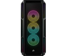 „Corsair“ | Grūdinto stiklo išmanusis korpusas | „iCUE 5000T RGB“ | Šoninis langas | Juodas | Vidutinio dydžio bokštas | ATX