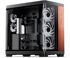 JONSBO TK-4 Wood PC Case, Mid Tower, ATX, Tempered Glass – juodas