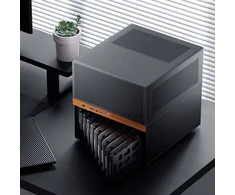 Jonsbo N6 NAS Case, Cube Case, mATX, Steel/Mesh – Juodas