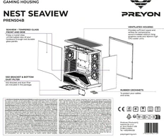Korpusas PREYON Nest Seaview ARGB (PSV04B)