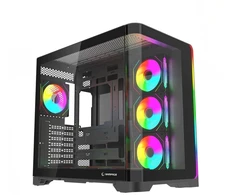 Rampage LYRON Gamingowa obudowa PC Mid Tower 7xFan ARGB PWM juoda