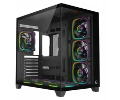 Rampage Obudowa PC ze szkłem hartowanym SEALITE 7x wentylator ARGB PWM Juoda