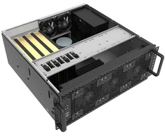 SilverStone RM4A 4U Rackmount, Rack, Server-case - juodas, 4 Hheneinheiten
