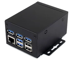 Raspberry Pi 5 pramoninis metalinis korpusas ant DIN bėgelio – Waveshare 26087