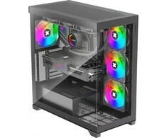 Xilence XILENT Gleam, Tower-case - juodas, Tempered Glass
