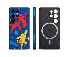 Ocpc „FC Barcelona“ dėklas, skirtas „Samsung Galaxy S25 Ultra“, magnetinis dėklas, „MagSafe OCFCBMCS25USP SP“.