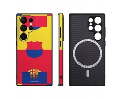 Ocpc FC Barcelona dėklas, skirtas Samsung Galaxy S24 Ultra magnetinis dėklas MagSafe OCFCBMCS24USP SP