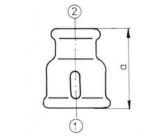 Odlewnia Zawiercie M2 redukcinis movas 5 / 4 x 1 / 2 "galvanizuotas