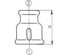 Odlewnia Zawiercie Mažinimas mova 11/2 x 3/4 "juoda