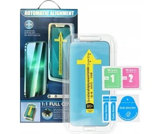 Oem 5D Full Glue Apsauginis stiklas skirtas Apple iPhone 13 / 13 Pro / 14 juodas + aplikatorius