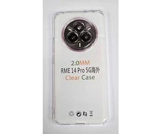 Realme 14 PRO skaidrus 2 mm dėklas (apsauga nuo kameros), skaidrus