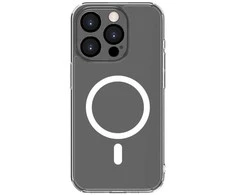 Oem Originalus „iPhone 15 PRO MAX“ skaidrus dėklas, 2 mm „Mag“ dangtelis, suderinamas su „MagSafe“ (fotoaparato apsauga), permatomas.
