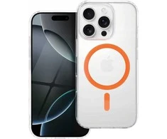 OEM dėklas, skirtas iPhone 16 PRO MAX, „Drop Glue“ spalvotas žiedinis Mag dėklas, suderinamas su „MagSafe“ oranžinis