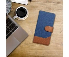 OEM atverčiamas dėklas iPhone 16e (SE 4 2025) Jeans Book mėlynas