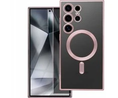 Oem ELECTRO MAG COVER dėklas suderinamas su MagSafe skirtas Samsung Galaxy S25 rose aukso spalvos