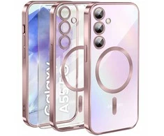 Oem ELECTRO MAG COVER dėklas suderinamas su MagSafe skirtas Samsung Galaxy A55 rose aukso spalvos