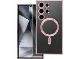 Oem ELECTRO MAG COVER dėklas suderinamas su MagSafe skirtas Samsung Galaxy S25 Edge rose aukso spalvos