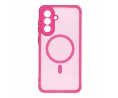 Oem FULL MATTE MAG COVER dėklas suderinamas su MagSafe skirtas Samsung Galaxy S25 Plus rožinės spalvos