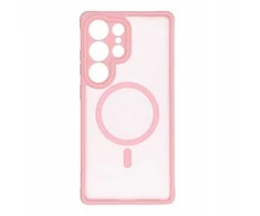 Oem FULL MATTE MAG COVER dėklas suderinamas su MagSafe skirtas Samsung Galaxy A56 rožinės spalvos