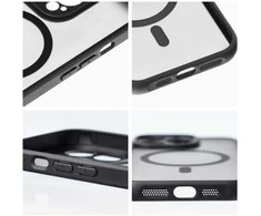 „Oem“ dėklas, skirtas „iPhone 14 PLUS“, visiškai matinis „Mag“ dėklas, suderinamas su „MagSafe“ juodas
