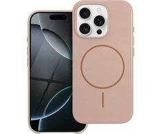 OEM dėklas, skirtas iPhone 14 PLUS, blizgus Mag dėklas, suderinamas su MagSafe dykumos auksiniu dangteliu.