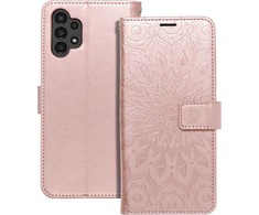 Oem MEZZO Book dėklas skirtas Samsung Galaxy A13 4G mandala rožinio aukso spalvos