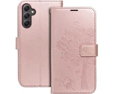 Oem MEZZO Book dėklas skirtas Samsung Galaxy A34 5G medžio rose auksinis