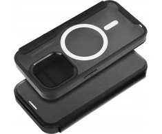 OEM atverčiamas dėklas, skirtas iPhone 15 PLUS, Smart Mag, suderinamas su MagSafe, juodas
