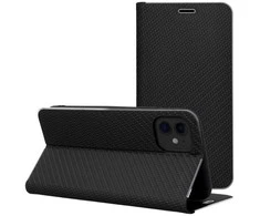 OEM atverčiamas dėklas iPhone 17 PRO / 18 PRO Luna Book Carbon juodas
