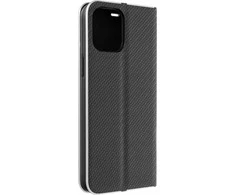 Dėklas Oem Flip case for iPhone 14 PRO Luna Book Carbon juodas