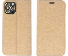 Dėklas Oem LUNA Book Gold skirtas Xiaomi Redmi Note 14 PRO 5G / 14 PRO PLUS 5G aukso spalvos