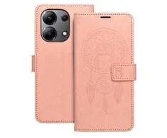 Oem MEZZO Book dėklas skirtas Xiaomi Redmi Note 14 PRO 4G dreamcatcher rožinio aukso spalvos