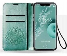 Telefono dėklas Oem Kabura MEZZO Book skirtas Iphone 11, žalios spalvos