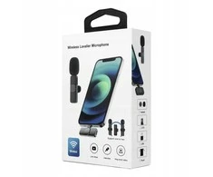 Store24 Belaidis prisegamas mikrofonas „Lightning“ dvigubas (2 komplekte) K1 juodas