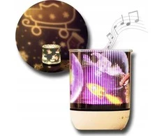 Oem BEDSIDE LAMP WITH PROJECTOR + BLUETOOTH 3 LIGHT COLOR+ Pultas