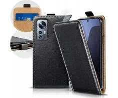 Oem Vertikalus dėklas su dangteliu, skirtas Xiaomi Redmi NOTE 12 PRO 5G, „Slim Flexi Fresh“, juodos spalvos.
