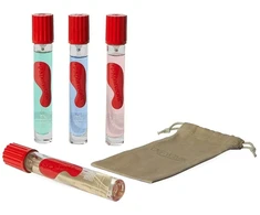 Off White Beveik baltas Off-Baltas rinkinys: tirpalas Nr. 1 Unisex parfumuotas vanduo, 15 ml + tirpalas Nr. 2 EDP Unisex, 15 ml + tirpalas Nr. 3 EDP Unisex, 15 ml + tirpalas Nr. 4 EDP Unisex, 15 ml