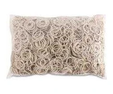 Office Products BIURO PREKIŲ guminės juostos, 140 mm skersmens, 1,5 x 4 mm, 1000 g, pakuotė, baltos