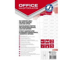 Biuro reikmenys Etiketės OFFICE PRODUCTS, 70x25,4mm, baltos, 100 lap.