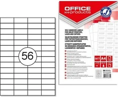 Office Products Etiketės Office Products A4 52,5x21,2 mm baltos (100)