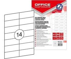 Office Products Etiketės Office Products A4 105x42,3 mm baltos (100)